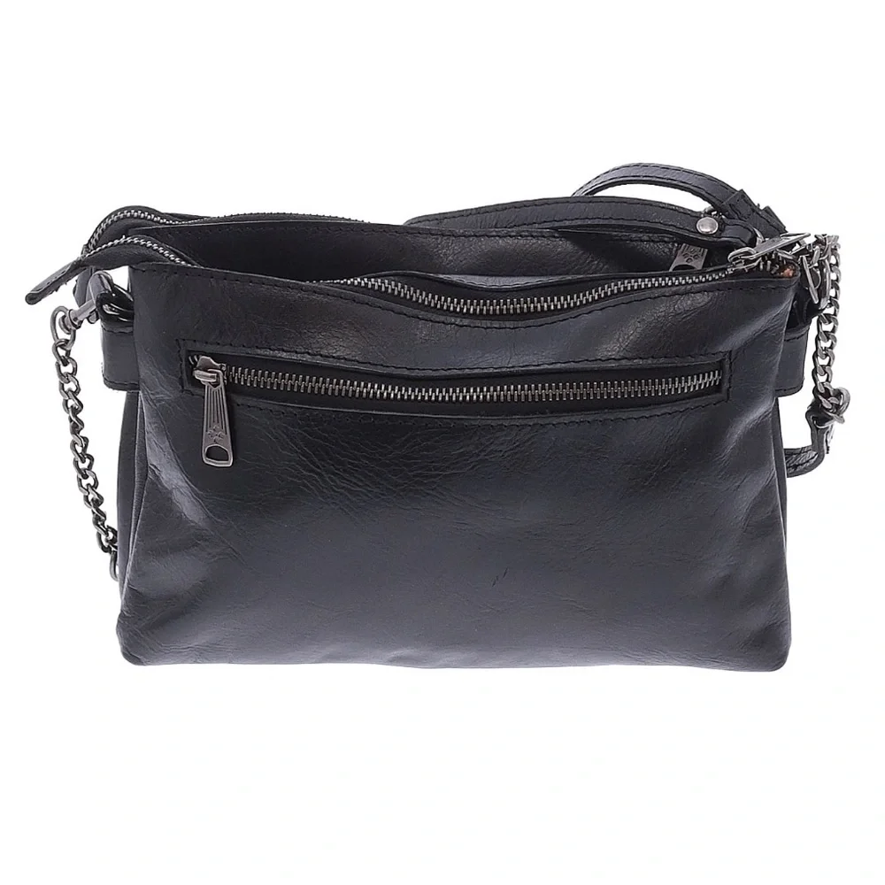 🛑SOLD🛑 Patricia Nash Black Leather Shoulder Bag with Chain Strap - Picture 12 of 15